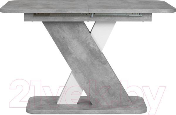 Изображение товара Обеденный стол Аквилон Аврора раздвижной (цемент светлый/белый)