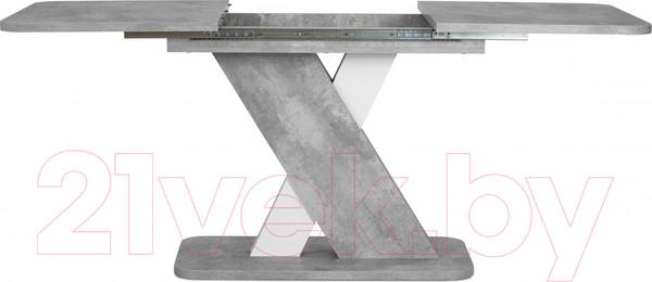 Изображение товара Обеденный стол Аквилон Аврора раздвижной (цемент светлый/белый)