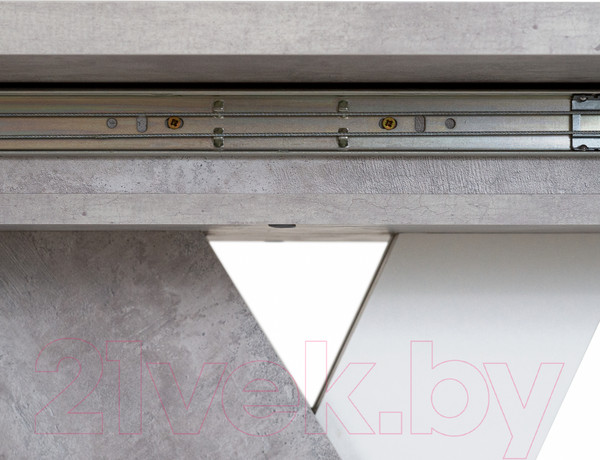 Изображение товара Обеденный стол Аквилон Аврора раздвижной (цемент светлый/белый)