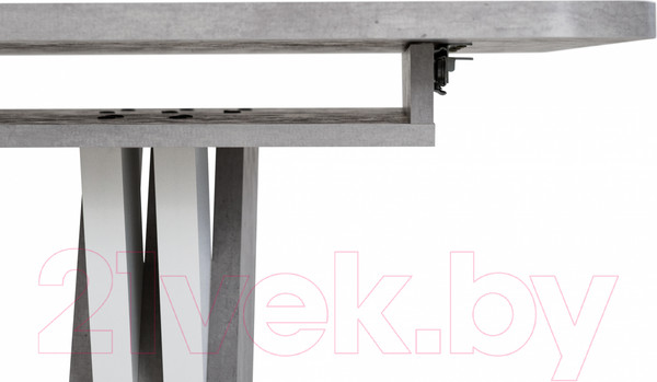 Изображение товара Обеденный стол Аквилон Аврора раздвижной (цемент светлый/белый)