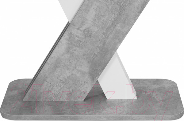 Изображение товара Обеденный стол Аквилон Аврора раздвижной (цемент светлый/белый)