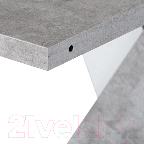 Изображение товара Обеденный стол Аквилон Аврора раздвижной (цемент светлый/белый)