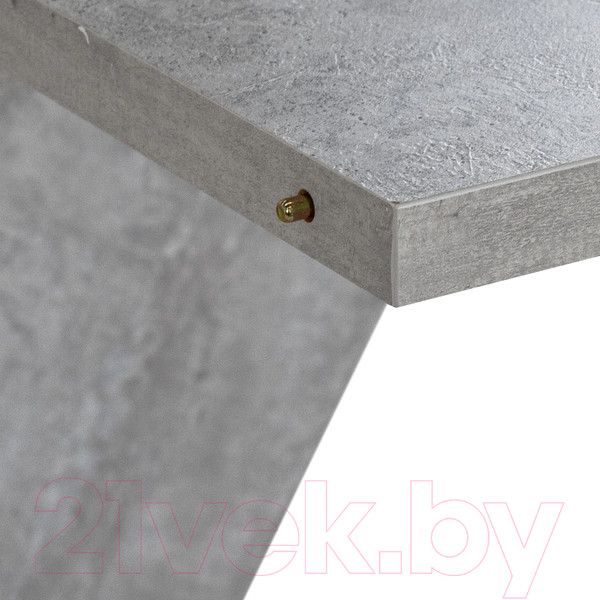 Изображение товара Обеденный стол Аквилон Аврора раздвижной (цемент светлый/белый)