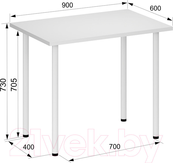 Изображение товара Обеденный стол Аквилон Лайт 1 (белый)