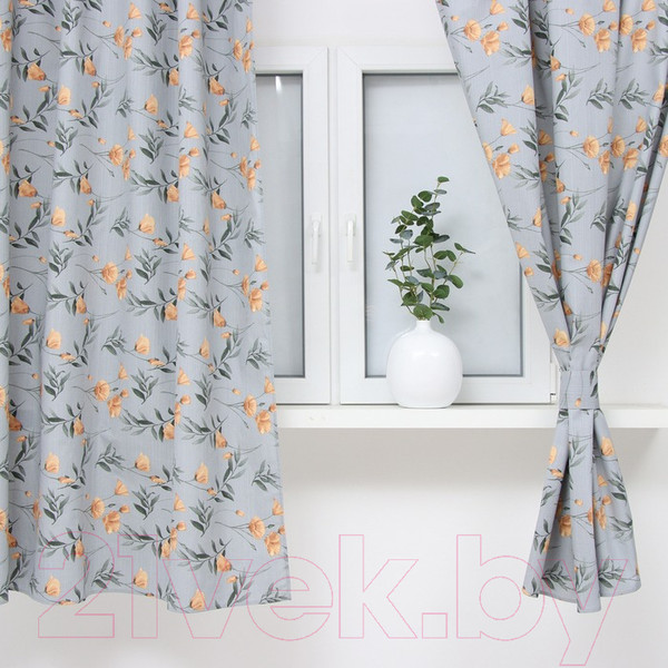 Изображение товара Комплект штор Этель Yellow Poppies / 9322484 (149x180, 2шт, с подхватами)