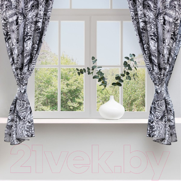 Изображение товара Комплект штор Этель Palm Leaves / 9322475 (149x180, 2шт, с подхватами)