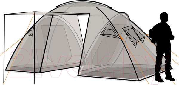 Изображение товара Палатка Canadian Camper Sana 4 (Forest)