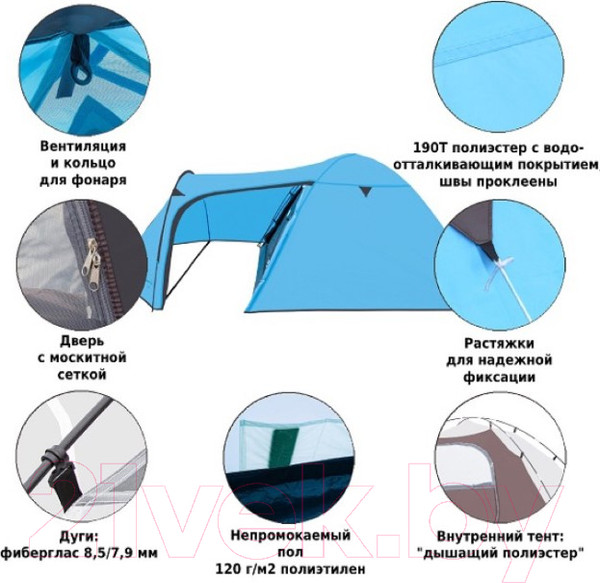 Изображение товара Палатка Green Glade Zoro 4