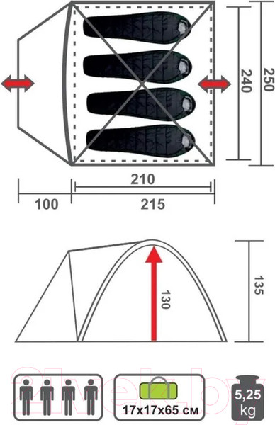 Изображение товара Палатка Premier Fishing Torino-4 / PR T-4