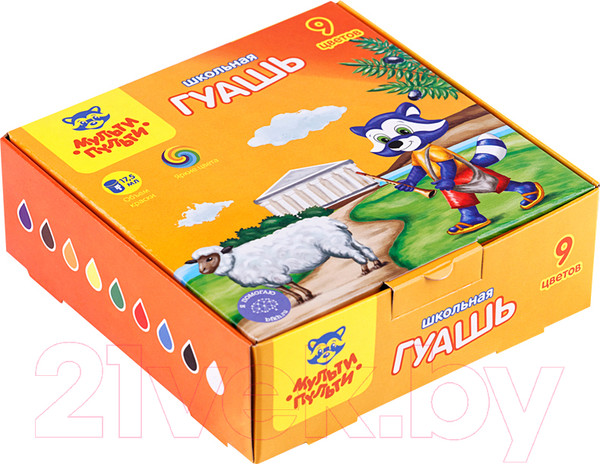 Изображение товара Гуашь Мульти-пульти Енот в Греции / ГК_33582 (9цв)