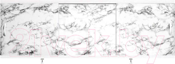 Изображение товара Экран для ванны Alavann Оптима 150 (черно-белый мрамор)