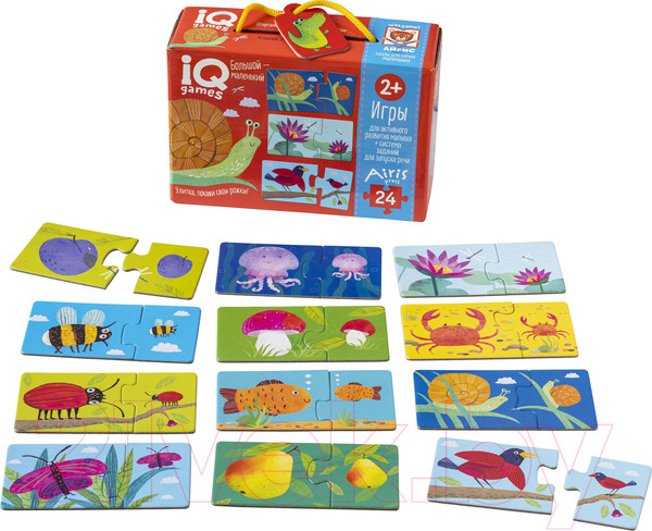 Изображение товара Развивающая игра Айрис-пресс IQ игры. Большой-маленький. 2+ Запуск речи / 9785811281619