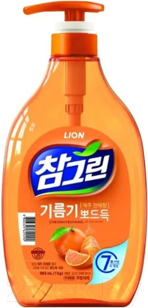Изображение товара Средство для мытья посуды Lion Chamgreen С экстрактом японского мандарина (965мл)