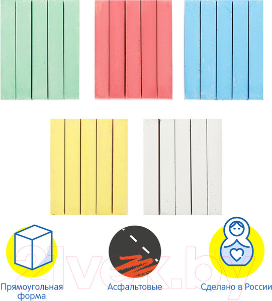 Изображение товара Набор мела канцелярского Мульти-пульти Енот в Австралии / АМ_14462 (5цв)