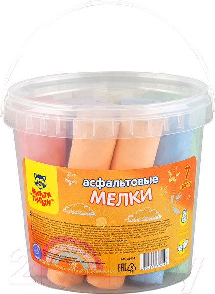 Изображение товара Набор мела канцелярского Мульти-пульти АМ_39414 (7цв)