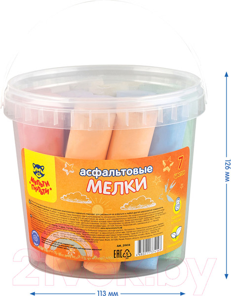 Изображение товара Набор мела канцелярского Мульти-пульти АМ_39414 (7цв)