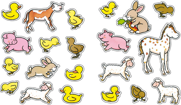 Изображение товара Развивающая книга Махаон На ферме с наклейками, мягкая обложка (Мишле Сильви)