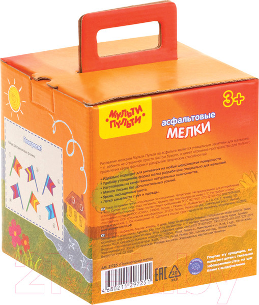 Изображение товара Набор мела канцелярского Мульти-пульти АМ_31725 (6цв)