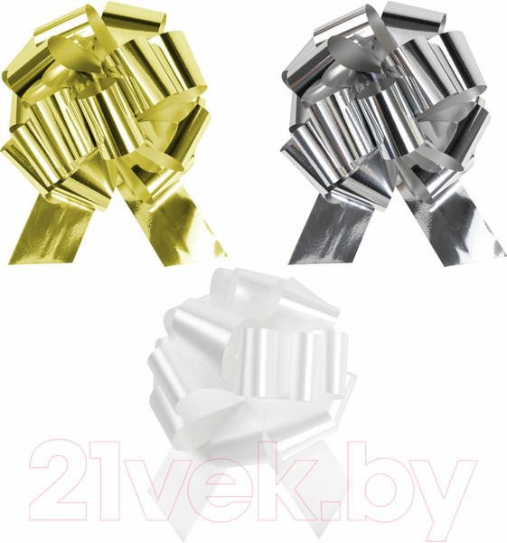 Изображение товара Набор для оформления подарков Золотая сказка Бант-шар / 591832 (3шт)