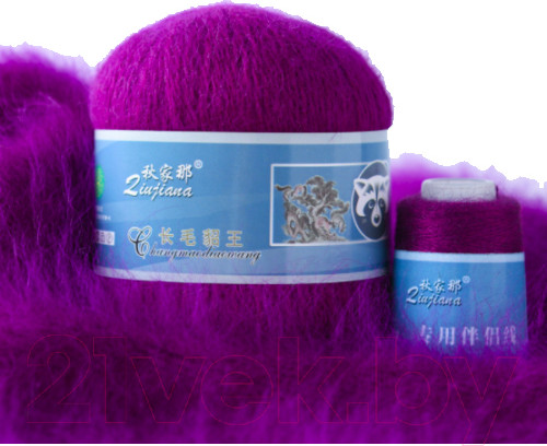 Изображение товара Пряжа для вязания ХоббиБум Пух Норки 808 (фуксия)