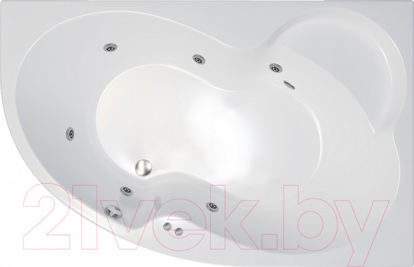 Изображение товара Ванна акриловая Triton Мари 170x110 L Базовая Flat (с гидромассажем)
