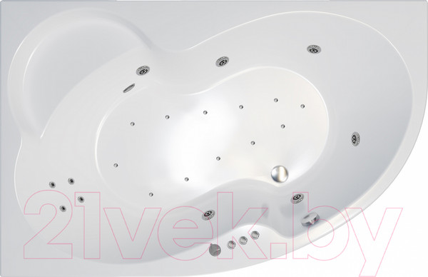 Изображение товара Ванна акриловая Triton Мари 170x110 R Люкс Flat (с гидромассажем)