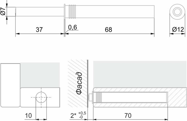 Изображение товара Механизм Push-to-Open Boyard AMF14/GRPH