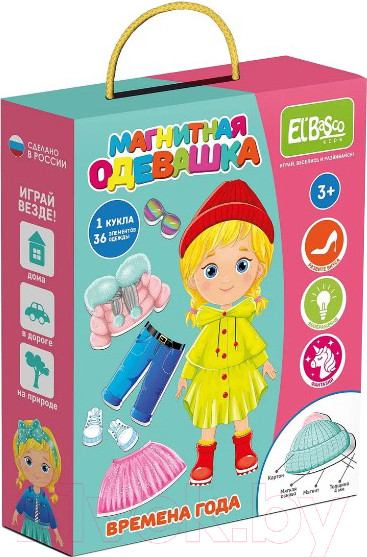 Изображение товара Развивающая игра El'Basco Toys Магнитная игра-одевашка Времена года / ET05-006