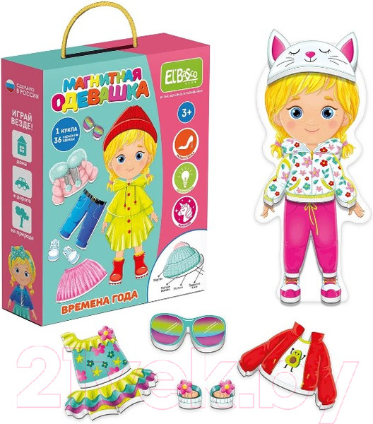 Изображение товара Развивающая игра El'Basco Toys Магнитная игра-одевашка Времена года / ET05-006