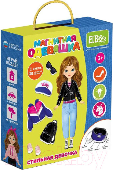 Изображение товара Развивающая игра El'Basco Toys Магнитная игра-одевашка Стильная девочка / ET05-007