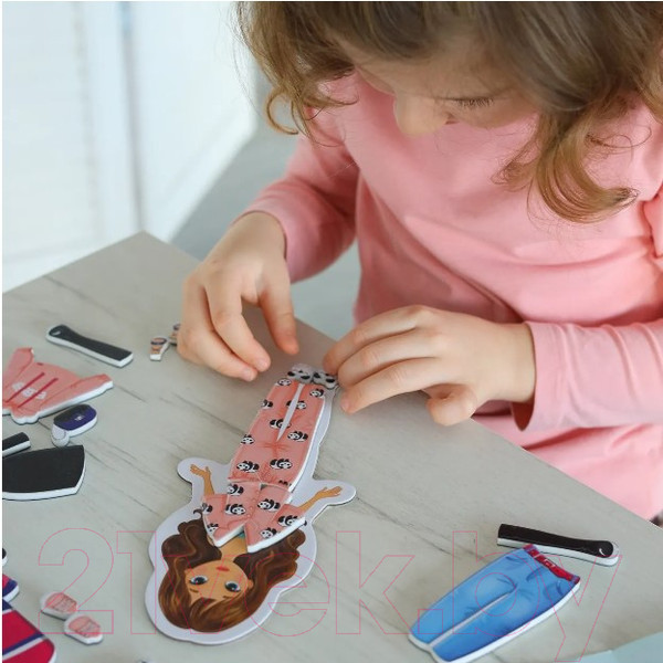 Изображение товара Развивающая игра El'Basco Toys Магнитная игра-одевашка Стильная девочка / ET05-007