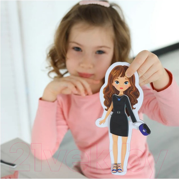 Изображение товара Развивающая игра El'Basco Toys Магнитная игра-одевашка Стильная девочка / ET05-007