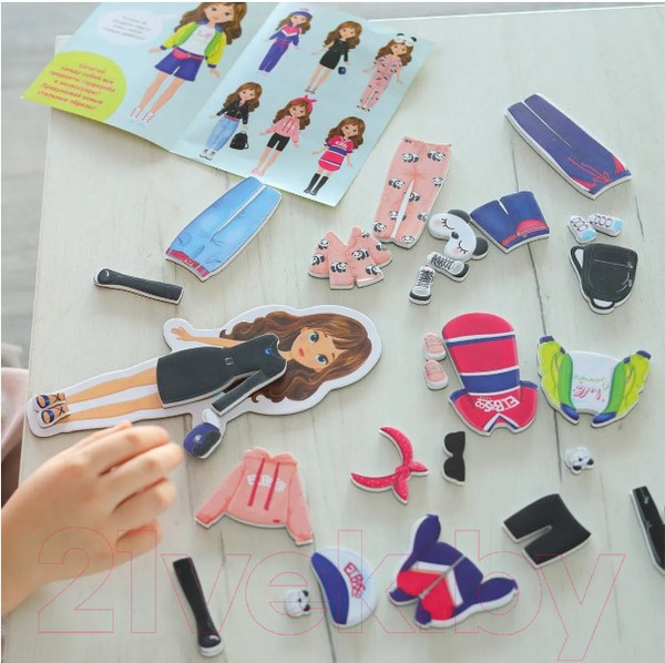 Изображение товара Развивающая игра El'Basco Toys Магнитная игра-одевашка Стильная девочка / ET05-007