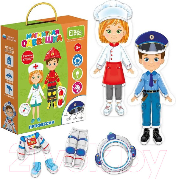 Изображение товара Развивающая игра El'Basco Toys Магнитная игра-одевашка Профессии / ET05-008