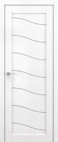 Изображение товара Дверь межкомнатная Deform V2 ДО 80x200 (вайт вуд/стекло матовое)