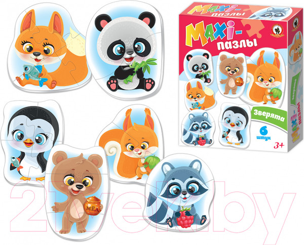 Изображение товара Развивающая игра Русский стиль Зверята / 02559