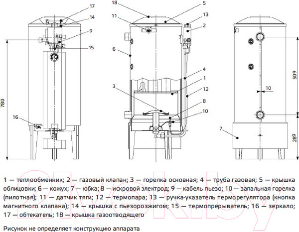 Изображение товара Газовый котел Ростовгазоаппарат Classic RGA 11