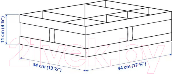 Изображение товара Кофр для хранения Ikea Скубб 101.855.93 (белый)