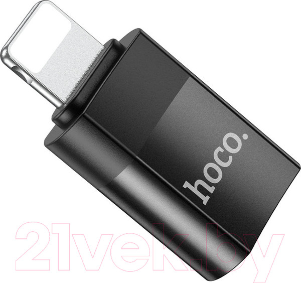 Изображение товара Адаптер Hoco UA17 iP Male 0 Type-C female USB2.0 (черный)