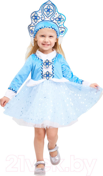 Изображение товара Костюм карнавальный Пуговка Снегурочка Ася / 3028 к-22-26-104 (р.104-52)
