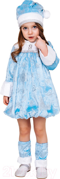 Изображение товара Костюм карнавальный Пуговка Снегурка / 934 к-18 (р.104-52)