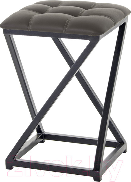 Изображение товара Табурет AMC Comfort 8К1.8 (кожзам серо-коричневый/черный)