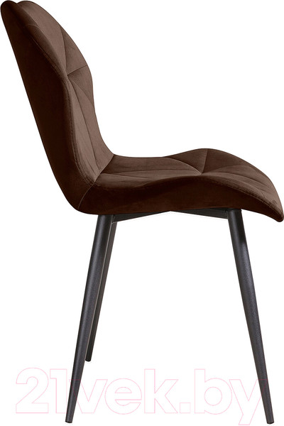 Изображение товара Стул Олмеко Дора (велюр тенерифе шоколад/металл черный)