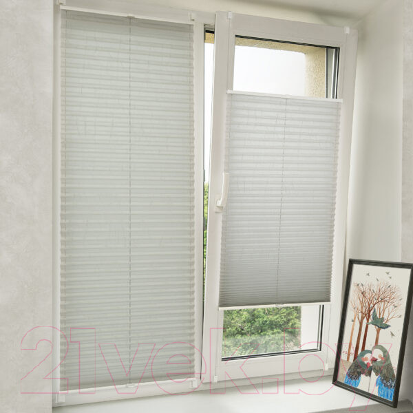 Изображение товара Штора-плиссе Delfa Basic Crush СПШ-35202 (34x160, серый)