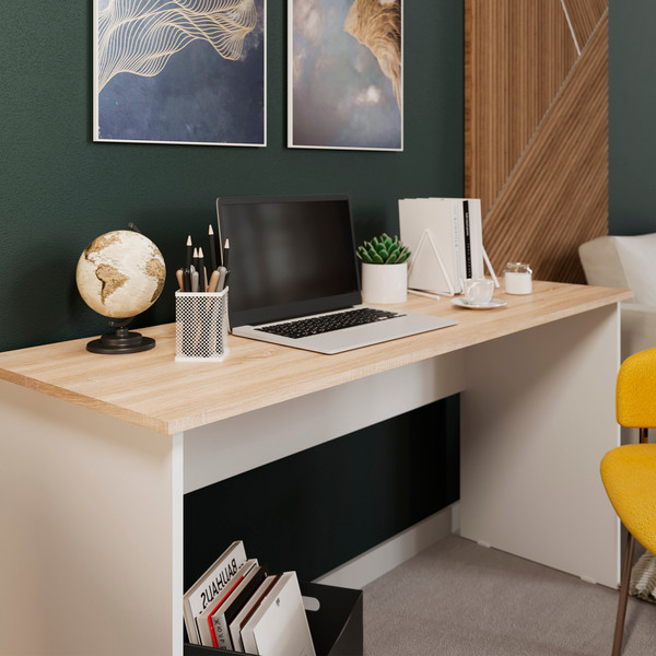 Изображение товара Письменный стол ТриЯ Тип 14 1400 (дуб сонома/белый ясень)