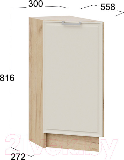 Изображение товара Шкаф-стол кухонный ТриЯ Белладжио 1Н3Т (дуб крафт золотой/софт панакота)