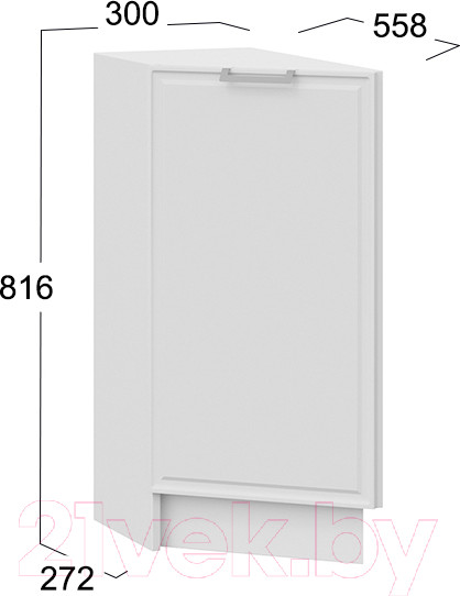 Изображение товара Шкаф-стол кухонный ТриЯ Белладжио 1Н3Т (белый/фон белый)