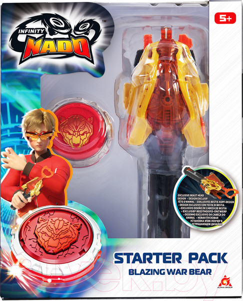 Изображение товара Игрушка детская Infinity Nado Волчок Эпик Лончер Стартер Blazing Bear / 40594