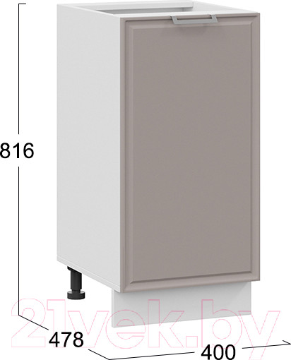 Изображение товара Шкаф-стол кухонный ТриЯ Белладжио 1Н4 (белый/софт капучино)