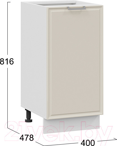 Изображение товара Шкаф-стол кухонный ТриЯ Белладжио 1Н4 (белый/софт панакота)